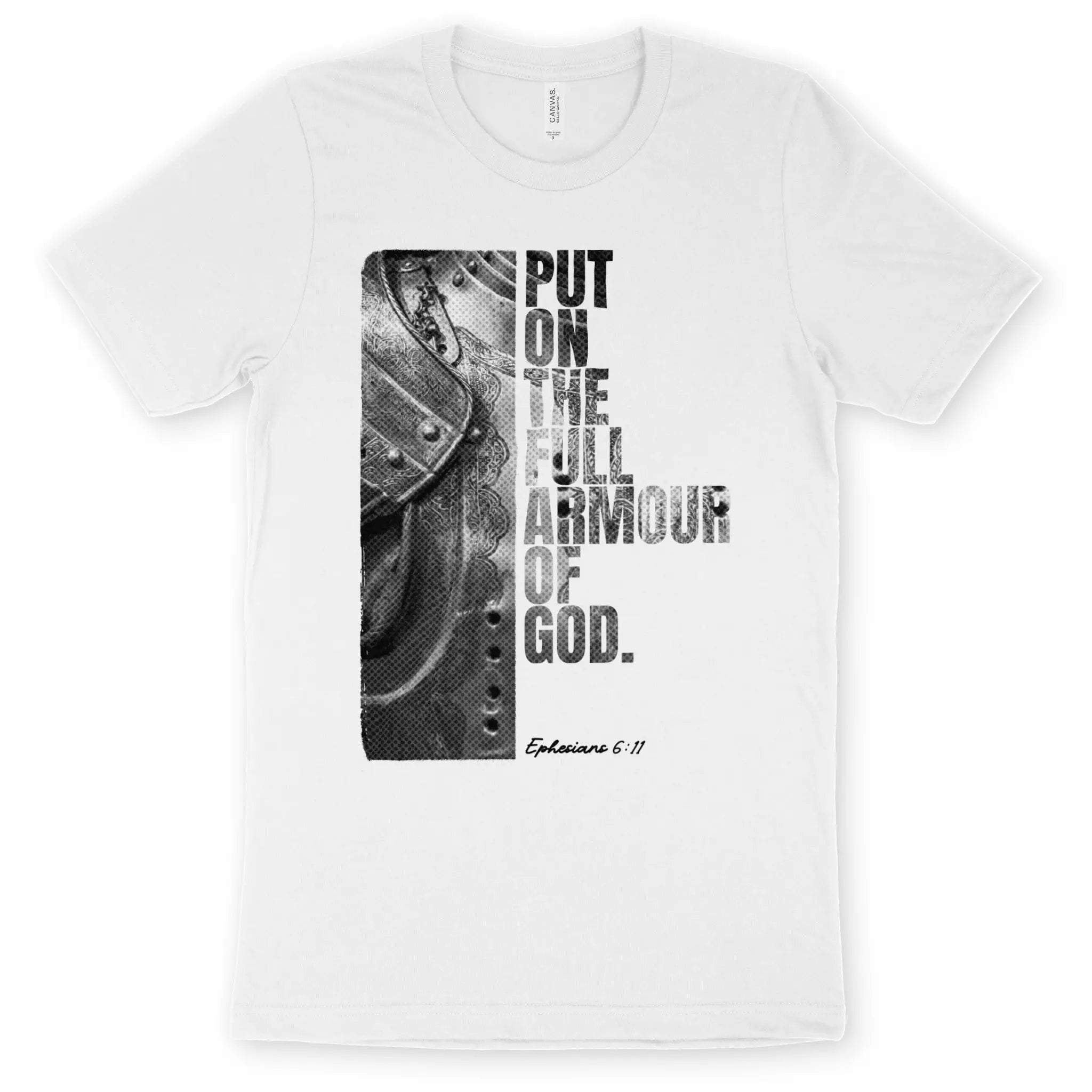 Put On The Full Armour of God 2.0 – Unisex Christian T-Shirt designed by 3rd Day Christian Clothing.