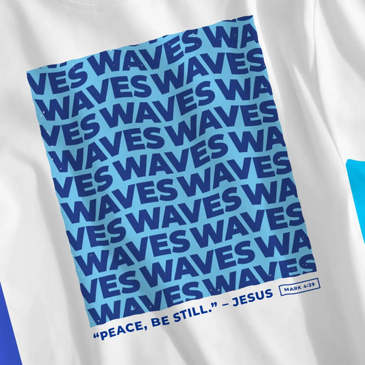 Peace Be Still (Waves) | Premium Unisex Christian T-Shirt designed by 3rd Day Christian Clothing.