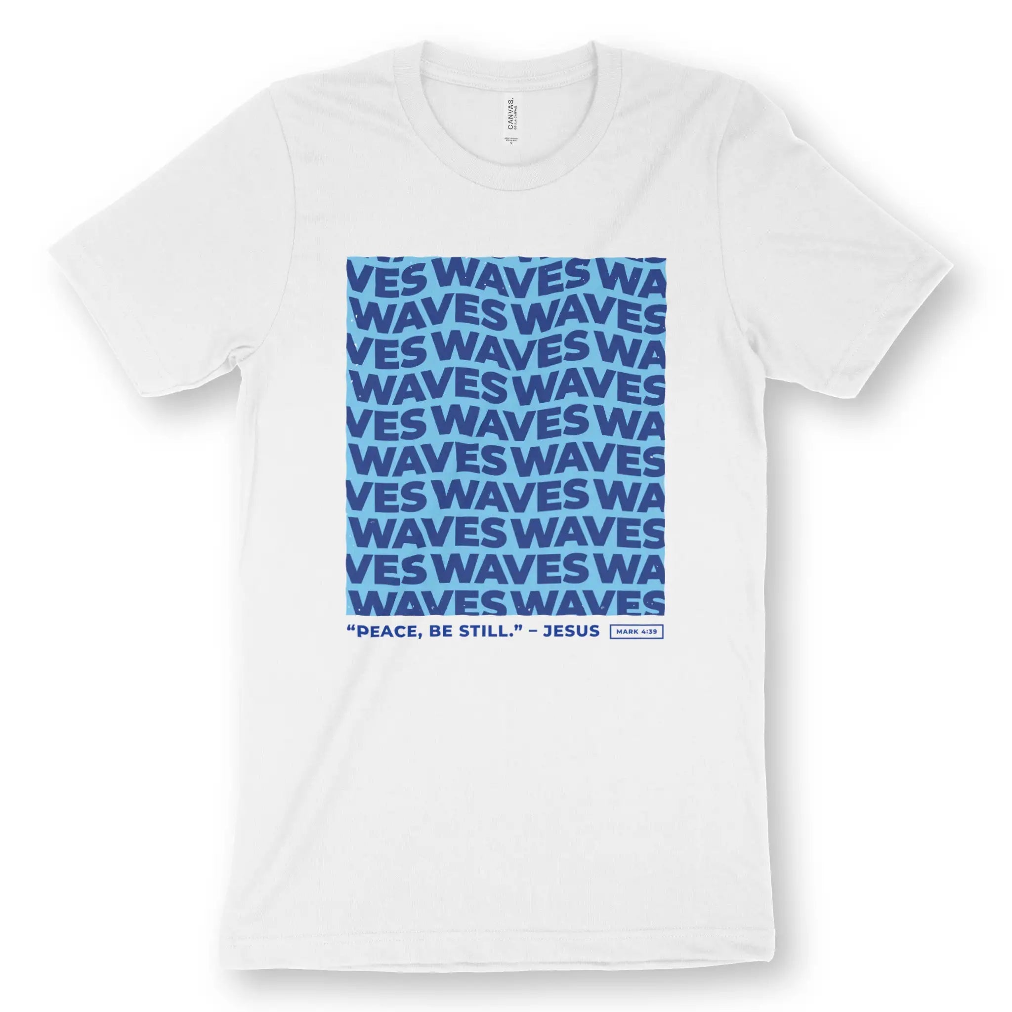 Peace Be Still (Waves) – Unisex Christian T-Shirt designed by 3rd Day Christian Clothing.