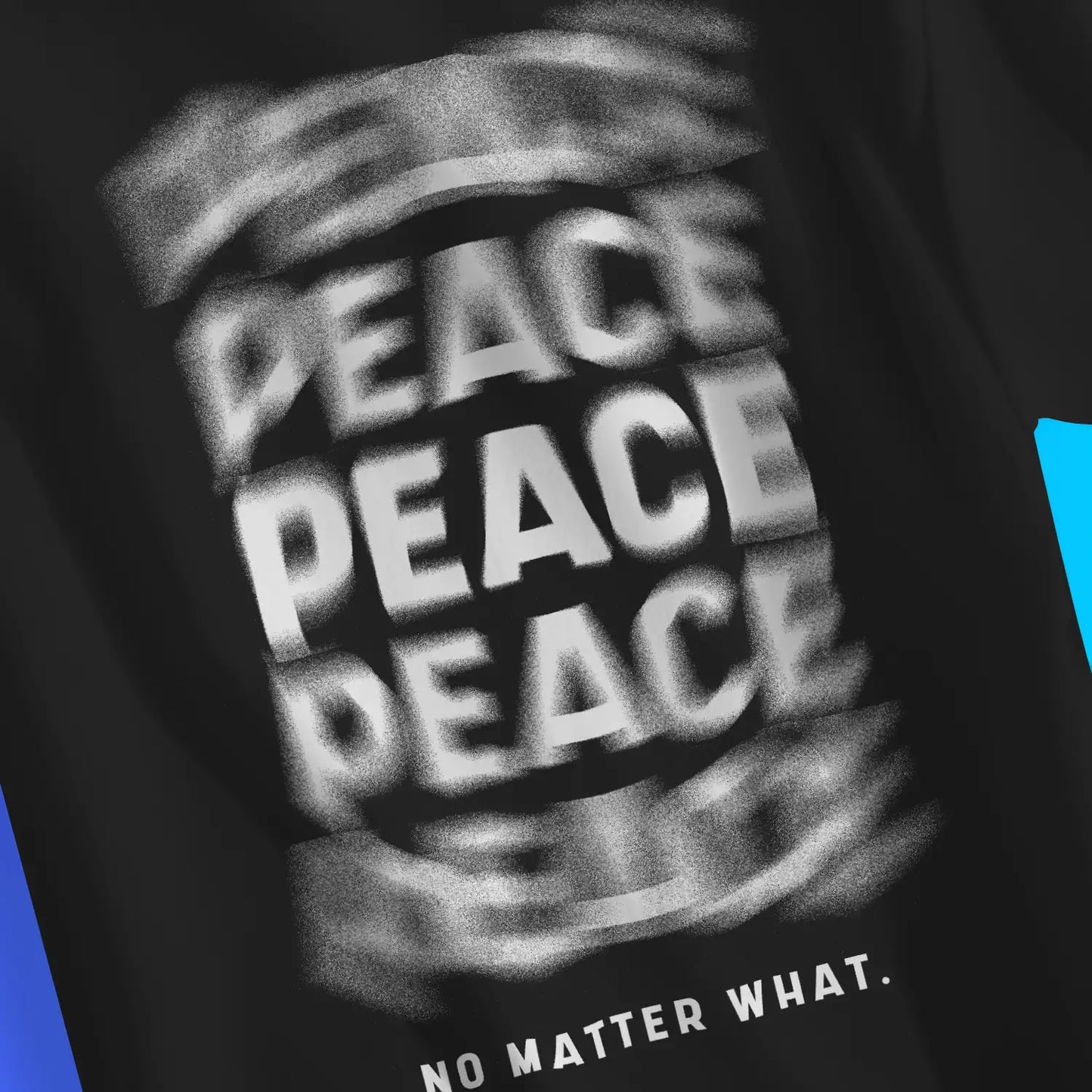 Peace No Matter What | Premium Unisex Christian T-Shirt, laid flat, designed by 3rd Day Christian Clothing UK