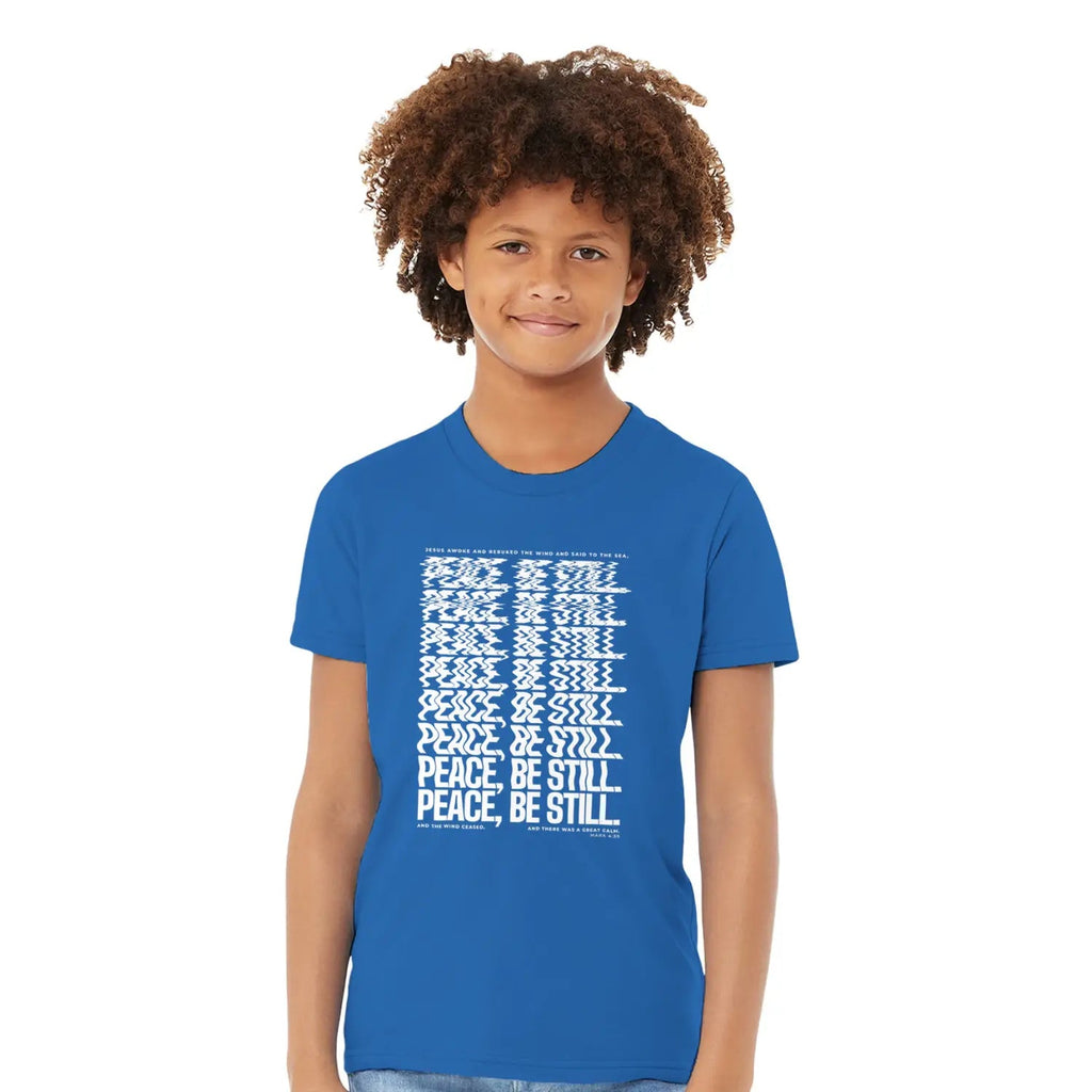 Peace, Be Still. – Kids' Christian T-Shirt designed by 3rd Day Christian Clothing.