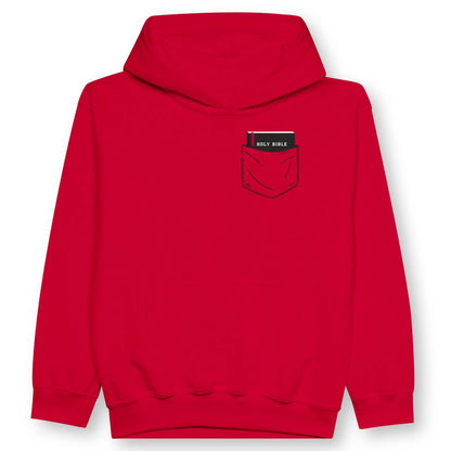 Pocket Bible | Premium Kids' Christian Hoodie designed by 3rd Day Christian Clothing.