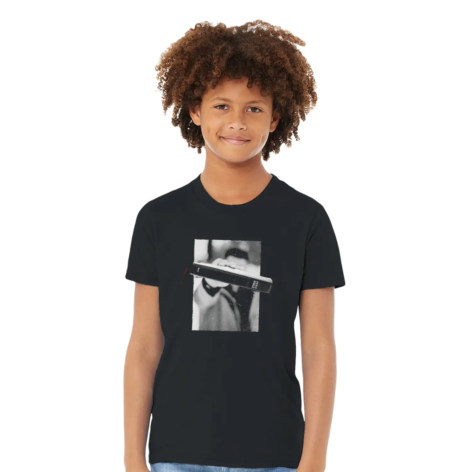 Pop-Out Bible 2.0 – Kids' Christian T-Shirt designed by 3rd Day Christian Clothing.