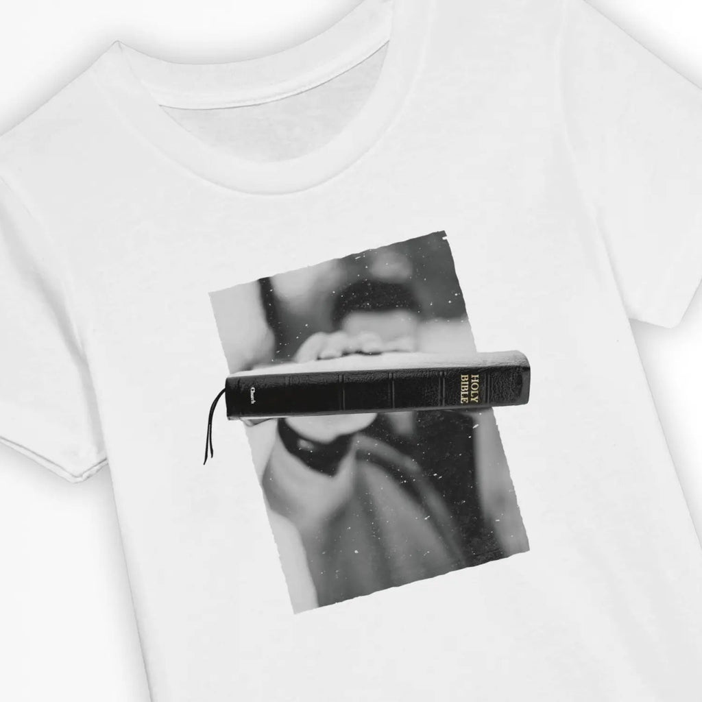 Pop-Out Bible – Kids' Christian T-Shirt designed by 3rd Day Christian Clothing.