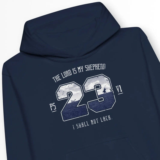 Psalm 23v1 | Premium Kids' Christian Hoodie designed by 3rd Day Christian Clothing.