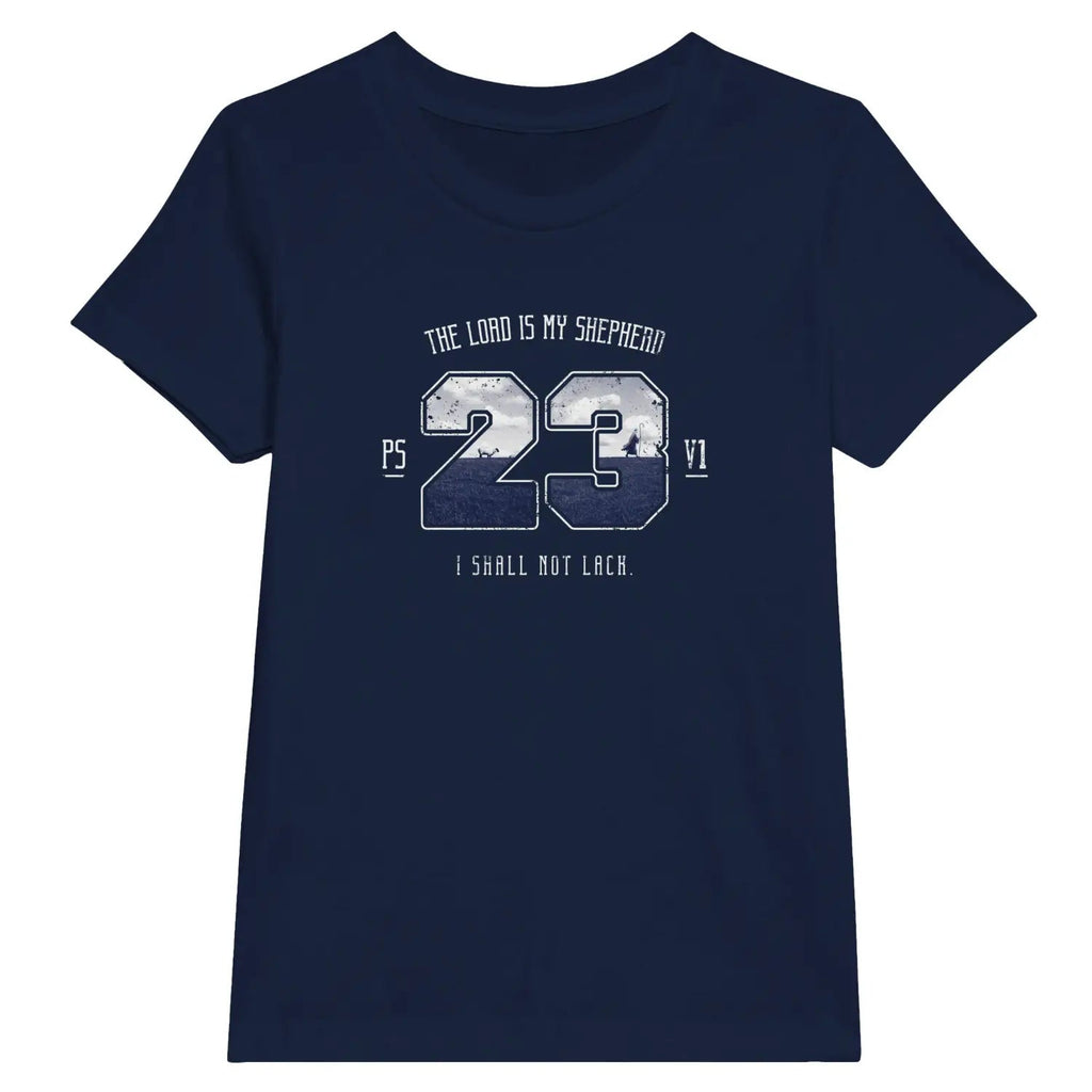 Psalm 23v1 – Kids' Christian T-Shirt designed by 3rd Day Christian Clothing.