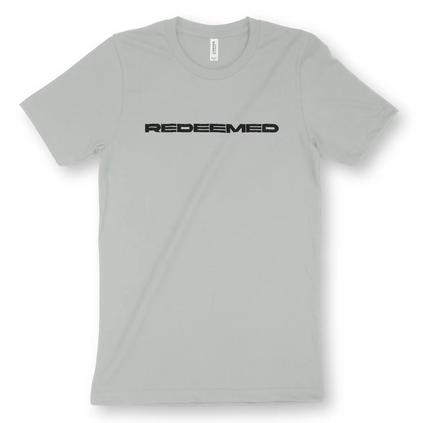 REDEEMED | Premium Unisex Christian T-Shirt, laid flat, designed by 3rd Day Christian Clothing UK