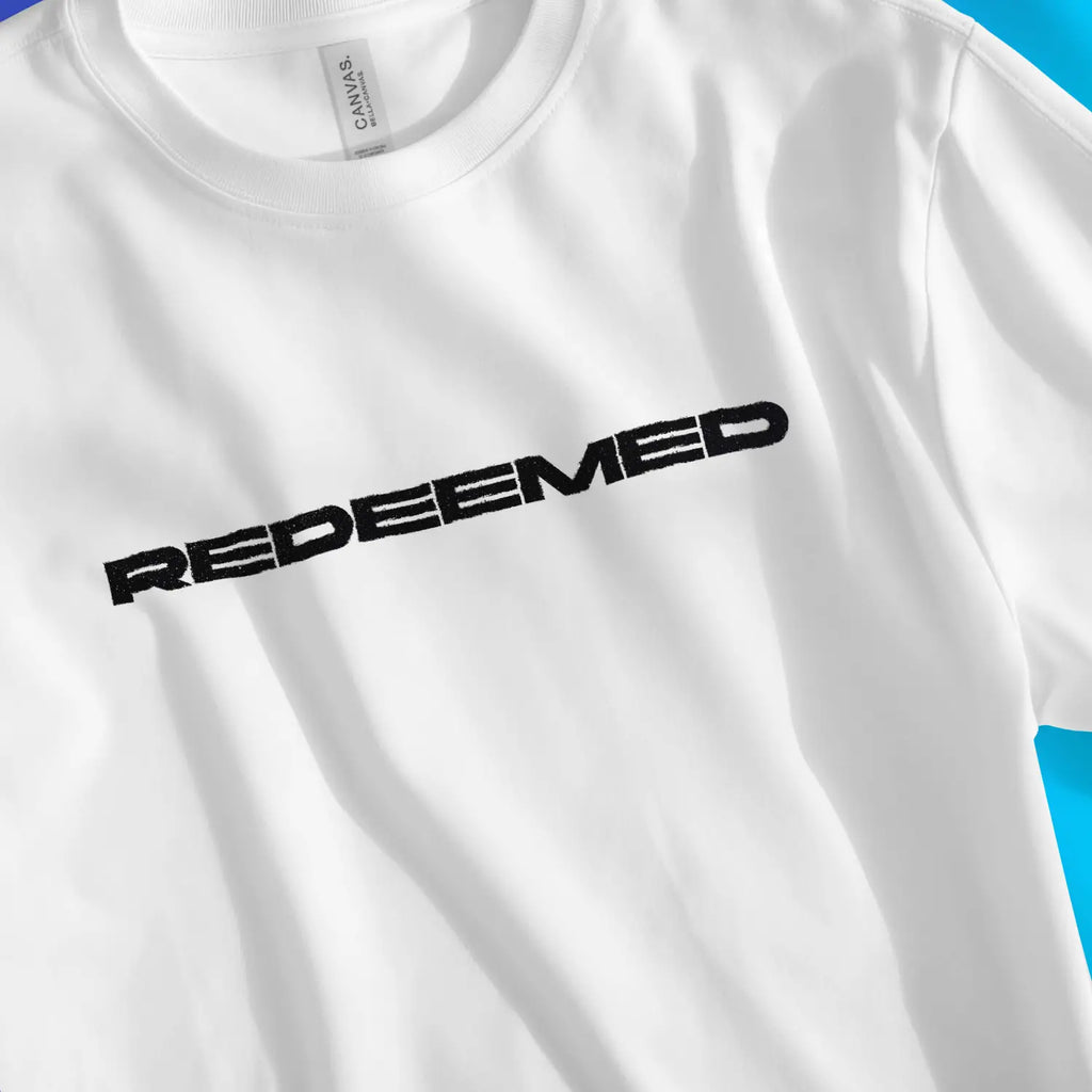 REDEEMED – Unisex Christian T-Shirt designed by 3rd Day Christian Clothing.
