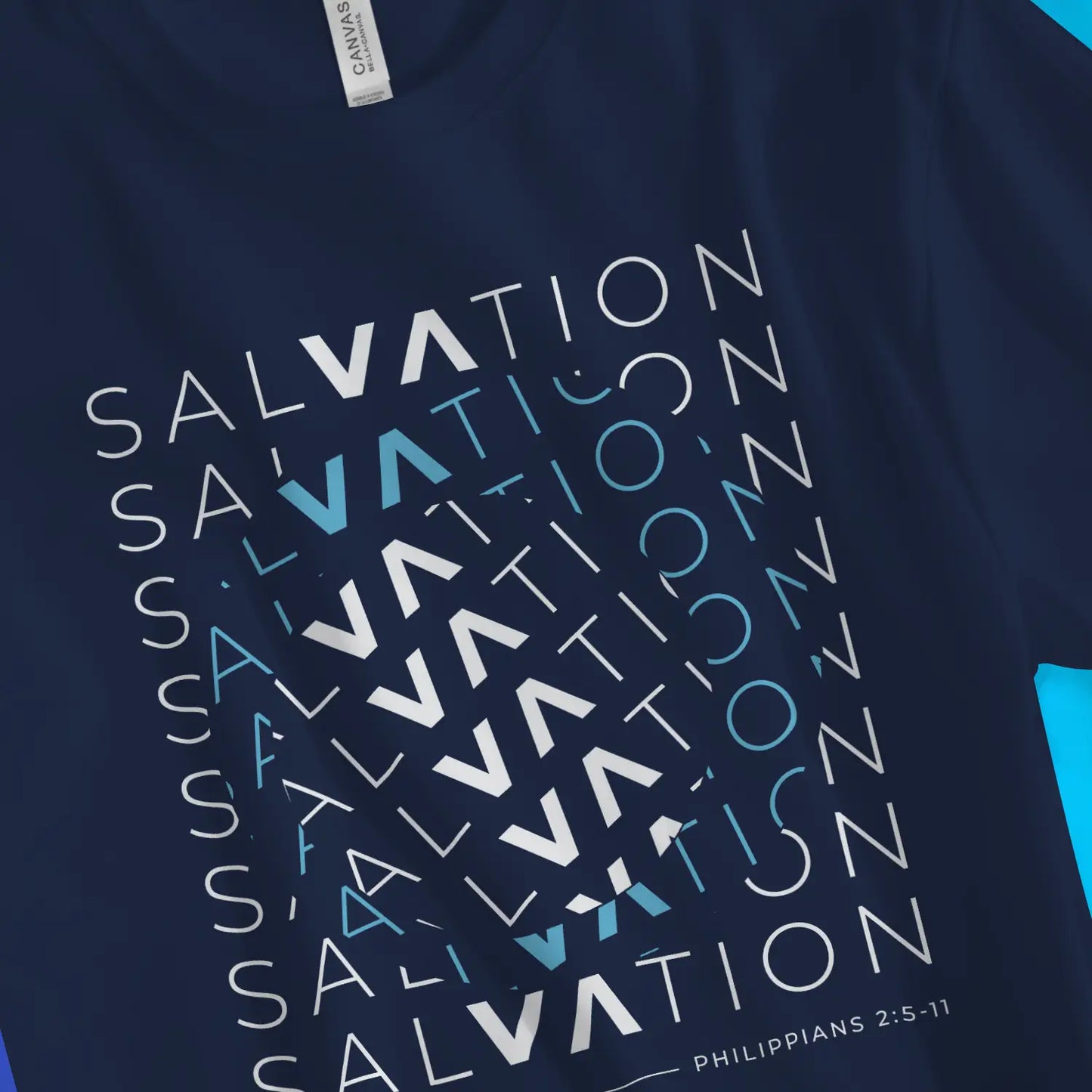 SALVATION (Philippians 2:5-11) | Premium Unisex Christian T-shirt designed by 3rd Day Christian Clothing.