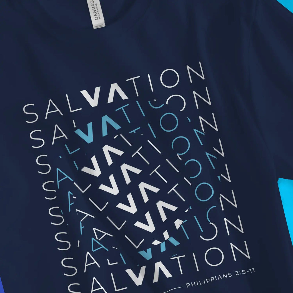 SALVATION (Philippians 2:5-11) – Unisex Christian T-Shirt designed by 3rd Day Christian Clothing.
