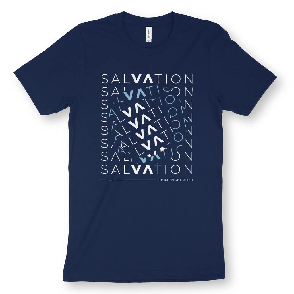 SALVATION (Philippians 2:5-11) – Unisex Christian T-Shirt designed by 3rd Day Christian Clothing.