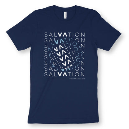 SALVATION (Philippians 2:5-11) | Premium Unisex Christian T-Shirt designed by 3rd Day Christian Clothing.