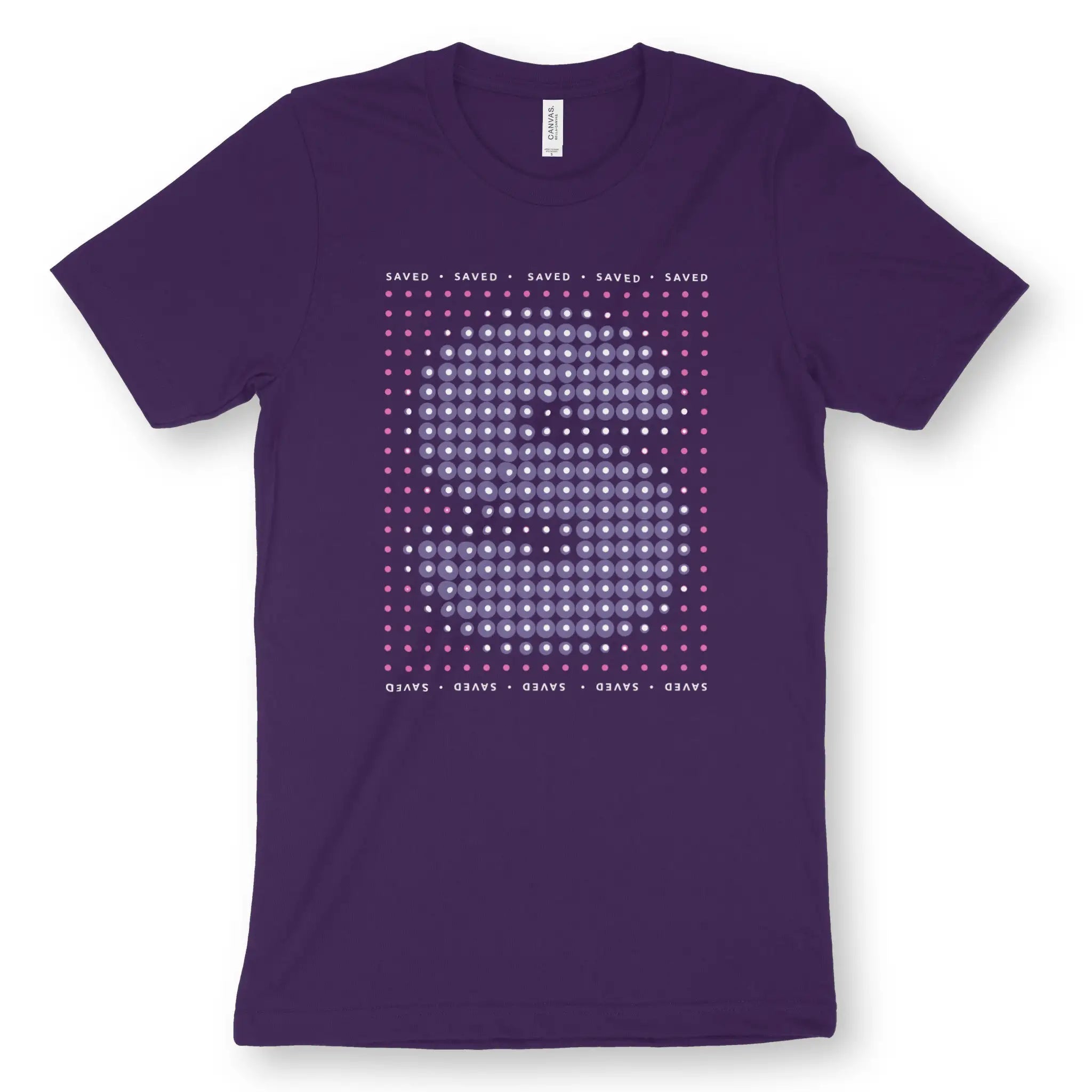 SAVED (Halftone) 2.0 – Unisex Christian T-Shirt designed by 3rd Day Christian Clothing.