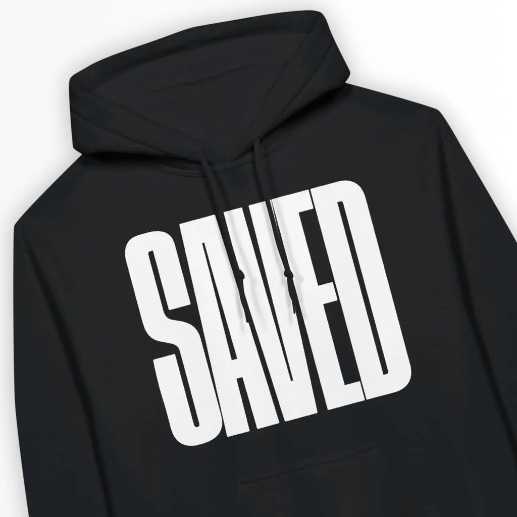 SAVED (BIG) – Unisex Christian Hoodie designed by 3rd Day Christian Clothing.