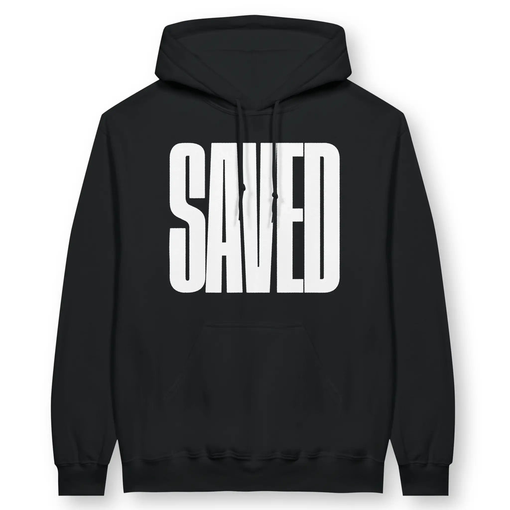 SAVED (BIG) – Unisex Christian Hoodie designed by 3rd Day Christian Clothing.