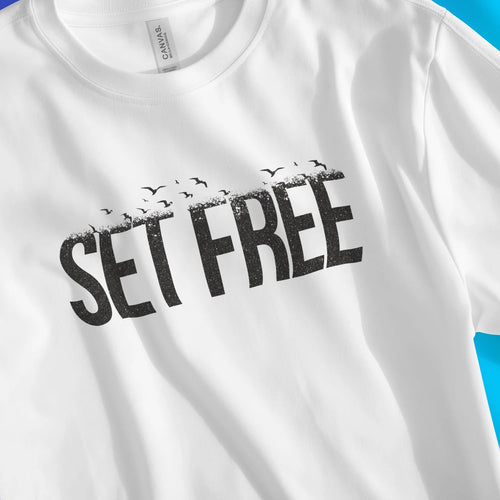 SET FREE – Unisex Christian T-Shirt designed by 3rd Day Christian Clothing.