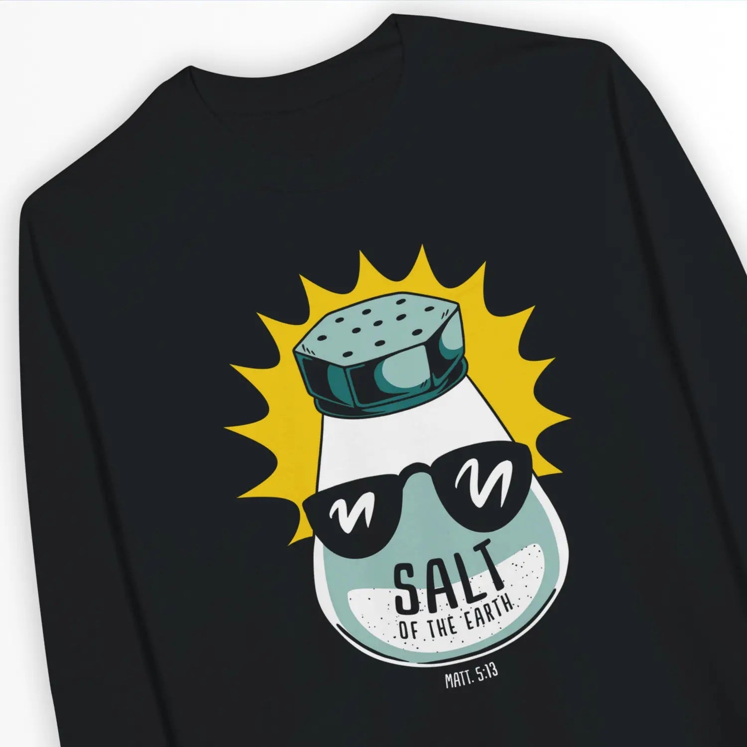 Salt Of The Earth (Matt. 5:13) – Unisex Christian Sweatshirt designed by 3rd Day Christian Clothing.