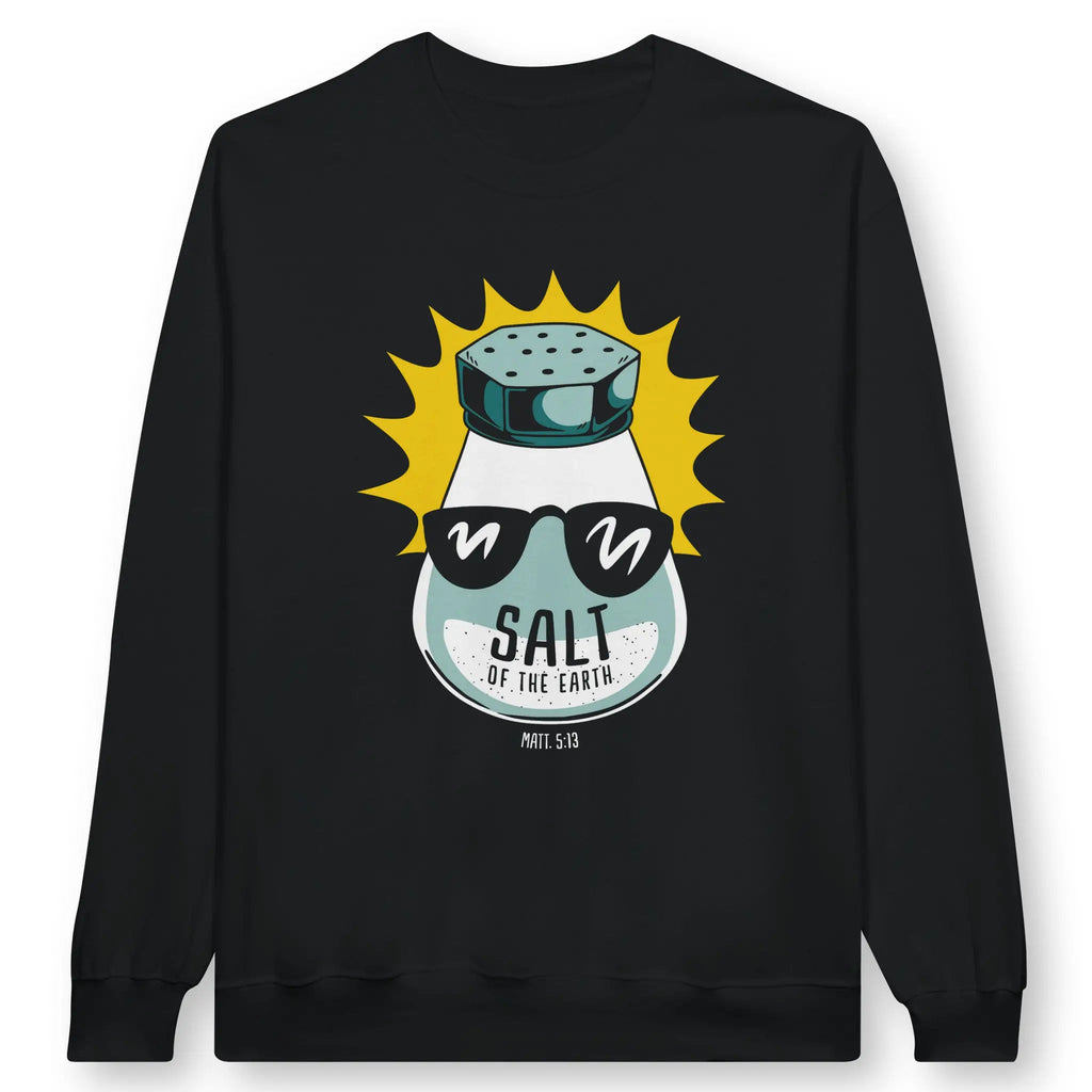 Salt Of The Earth (Matt. 5:13) – Unisex Christian Sweatshirt designed by 3rd Day Christian Clothing.