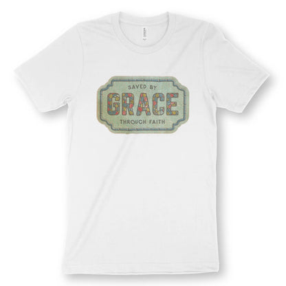 Saved By Grace (Mosaic) | Premium Unisex Christian T-Shirt designed by 3rd Day Christian Clothing.