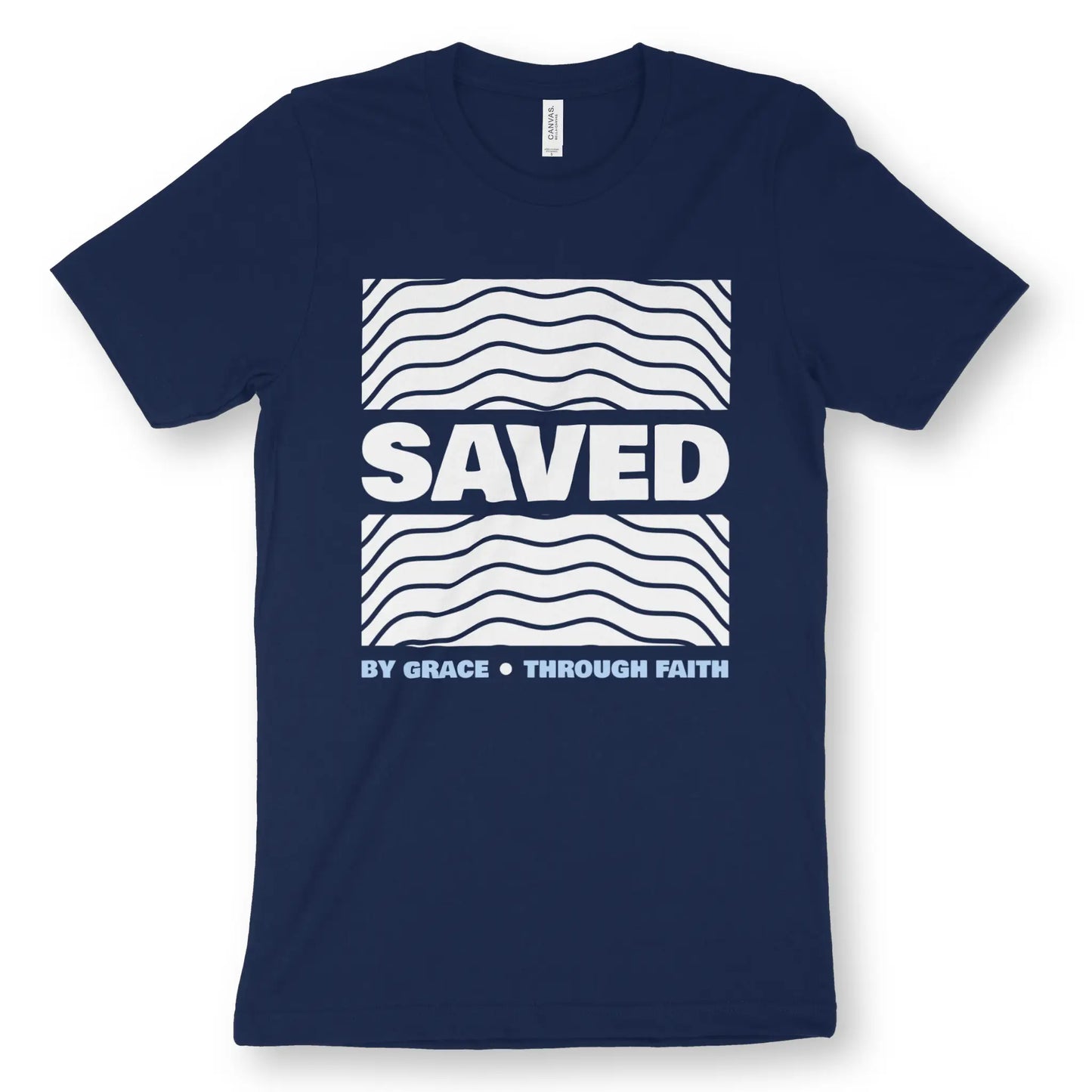 Saved (By Grace Through Faith) | Premium Unisex Christian T-Shirt designed by 3rd Day Christian Clothing.