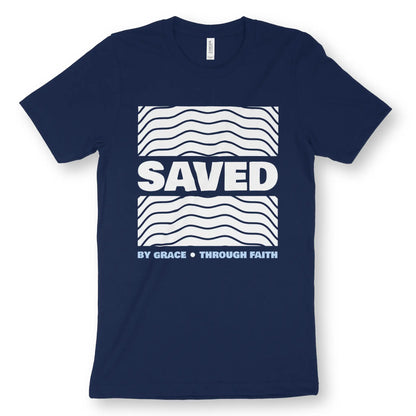 Saved (By Grace Through Faith) | Premium Unisex Christian T-Shirt designed by 3rd Day Christian Clothing.