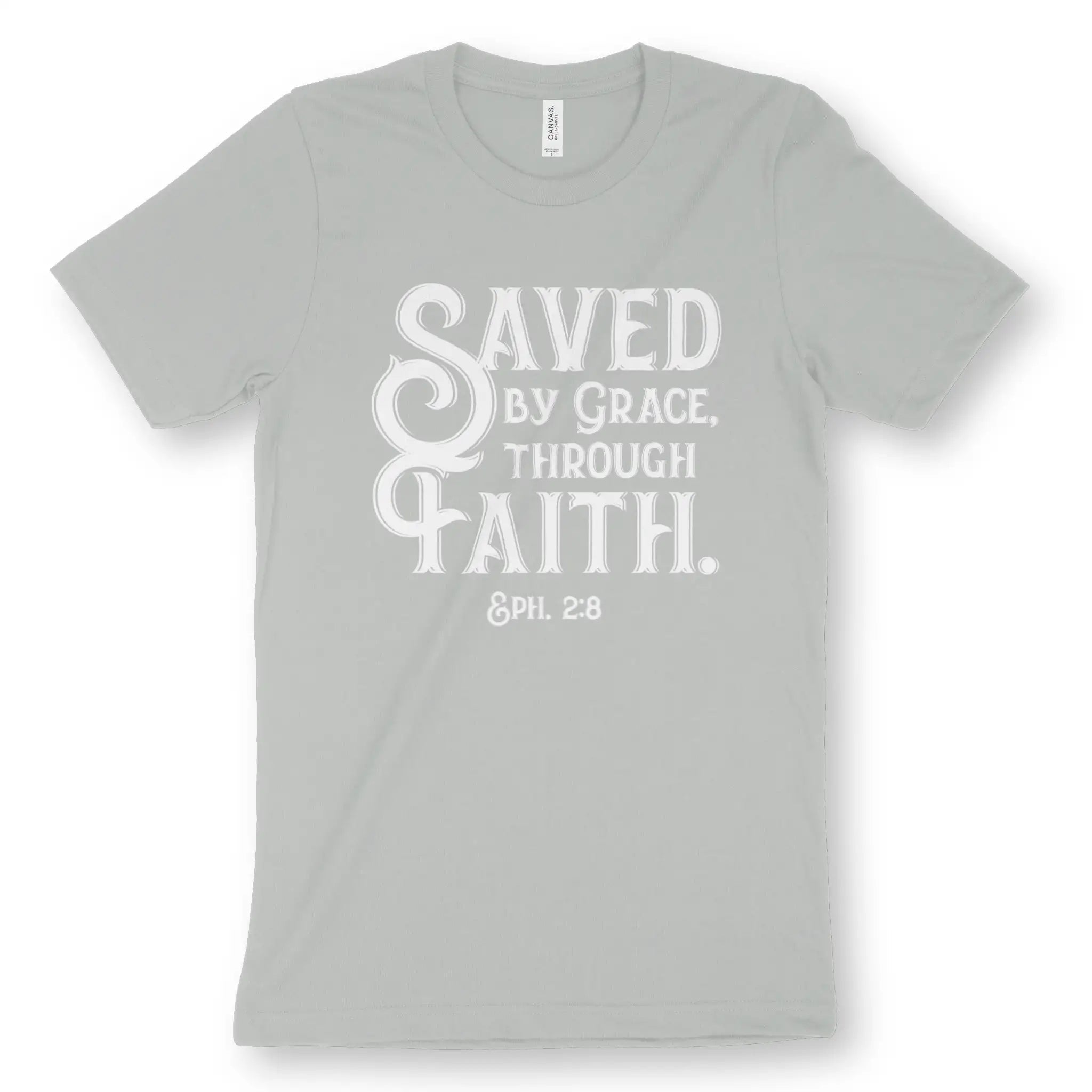Saved By Grace Through Faith (Vintage) 2.0 – Unisex Christian T-Shirt designed by 3rd Day Christian Clothing.
