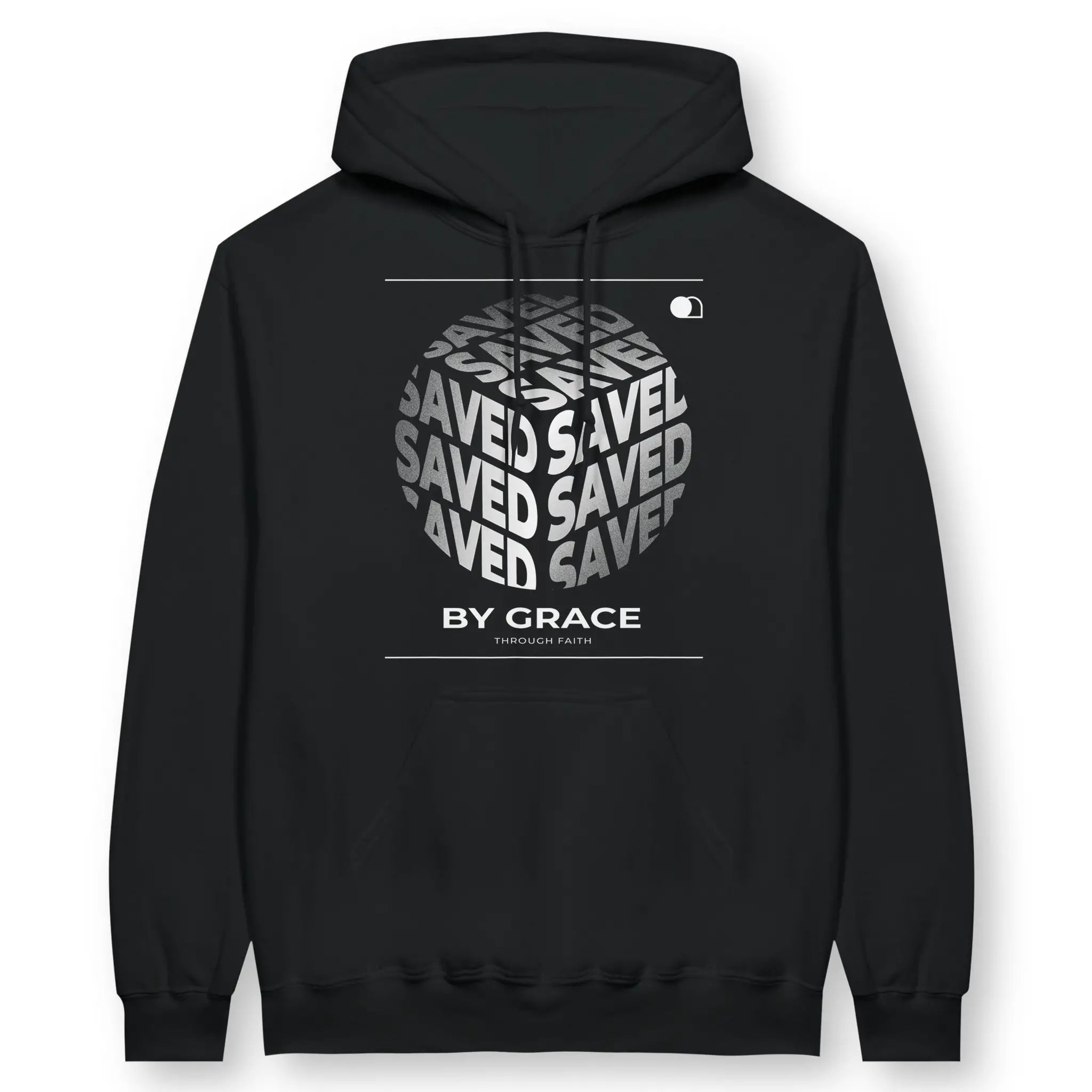 Saved By Grace (Cube) – Unisex Christian Hoodie designed by 3rd Day Christian Clothing.