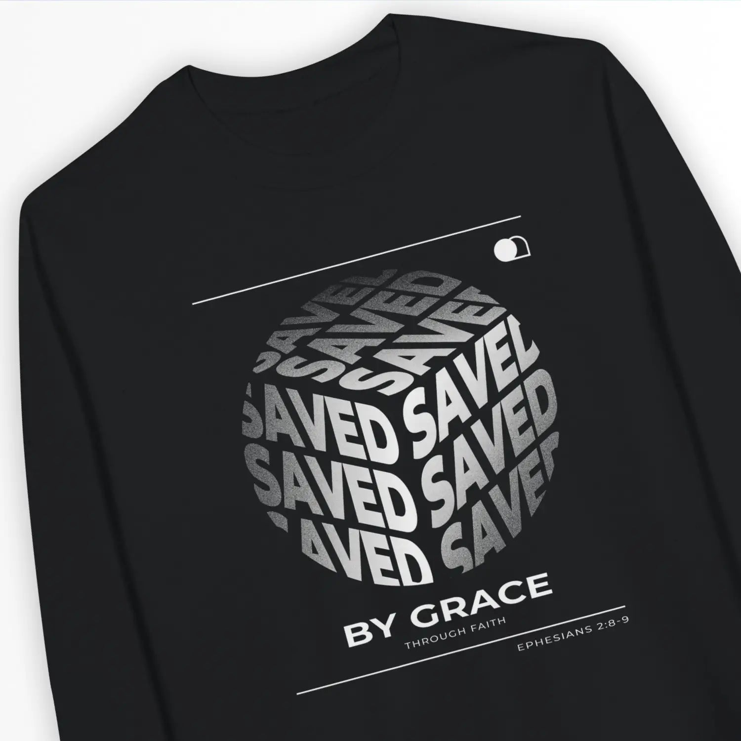 Saved By Grace (Cube) – Unisex Christian Sweatshirt designed by 3rd Day Christian Clothing.