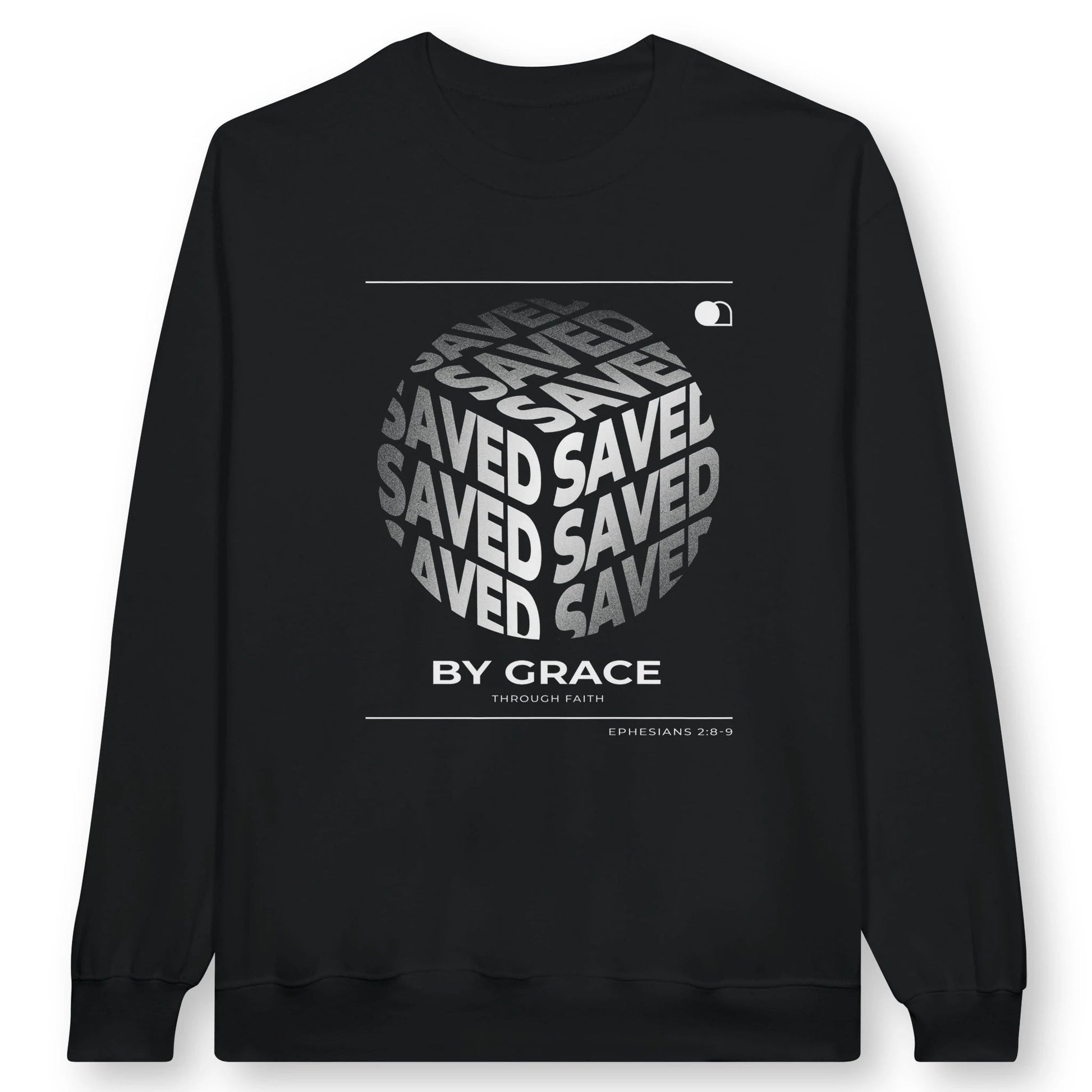 Saved By Grace (Cube) | Premium Unisex Christian Sweatshirt designed by 3rd Day Christian Clothing.