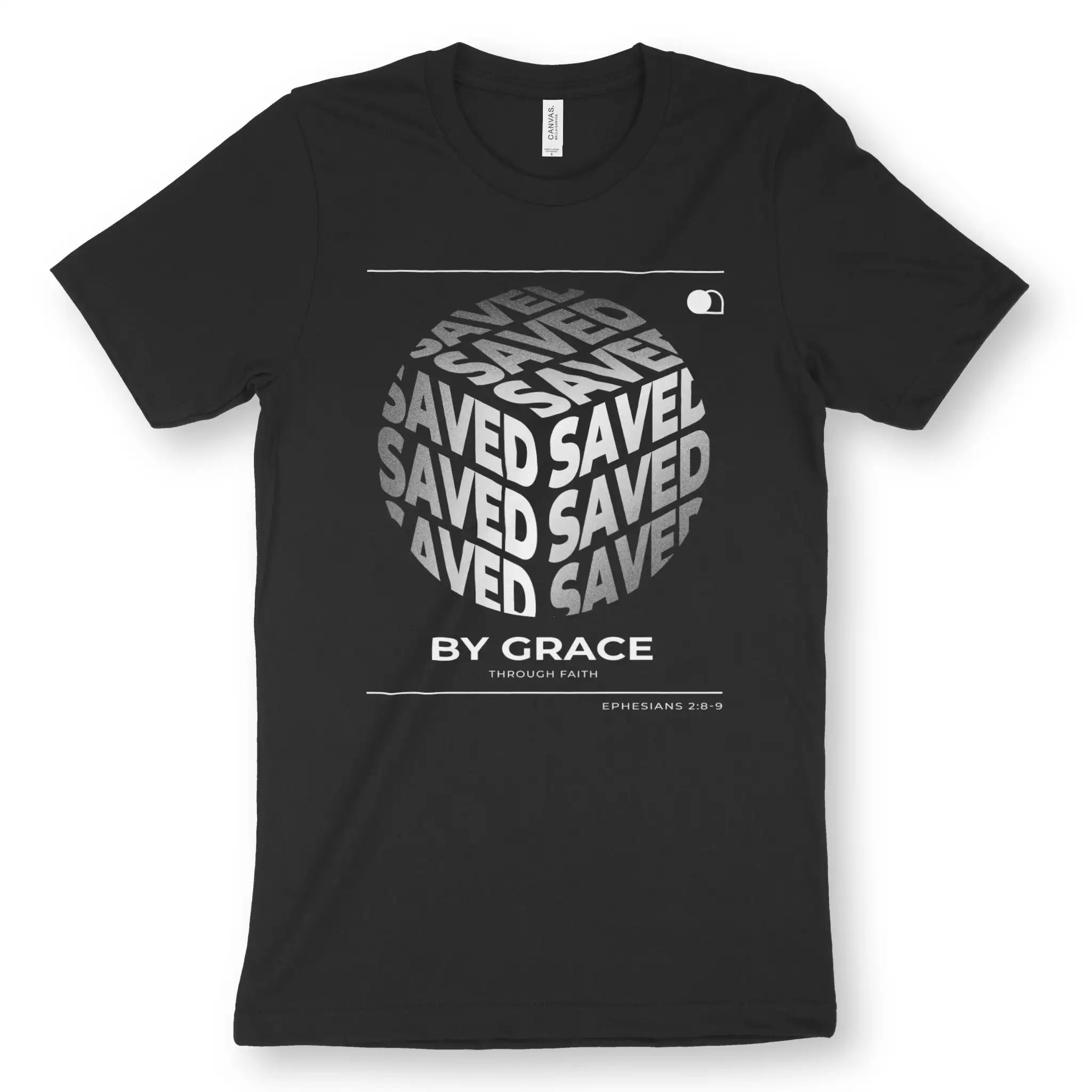 Saved By Grace (Cube) – Unisex Christian T-Shirt designed by 3rd Day Christian Clothing.