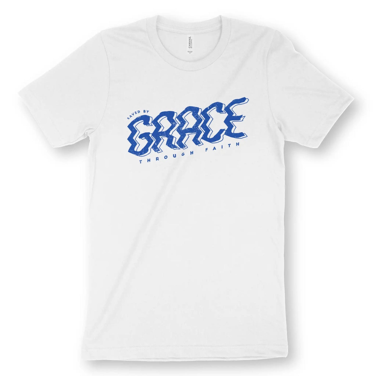 Saved By Grace (Zappy) | Premium Unisex Christian T-Shirt designed by 3rd Day Christian Clothing.