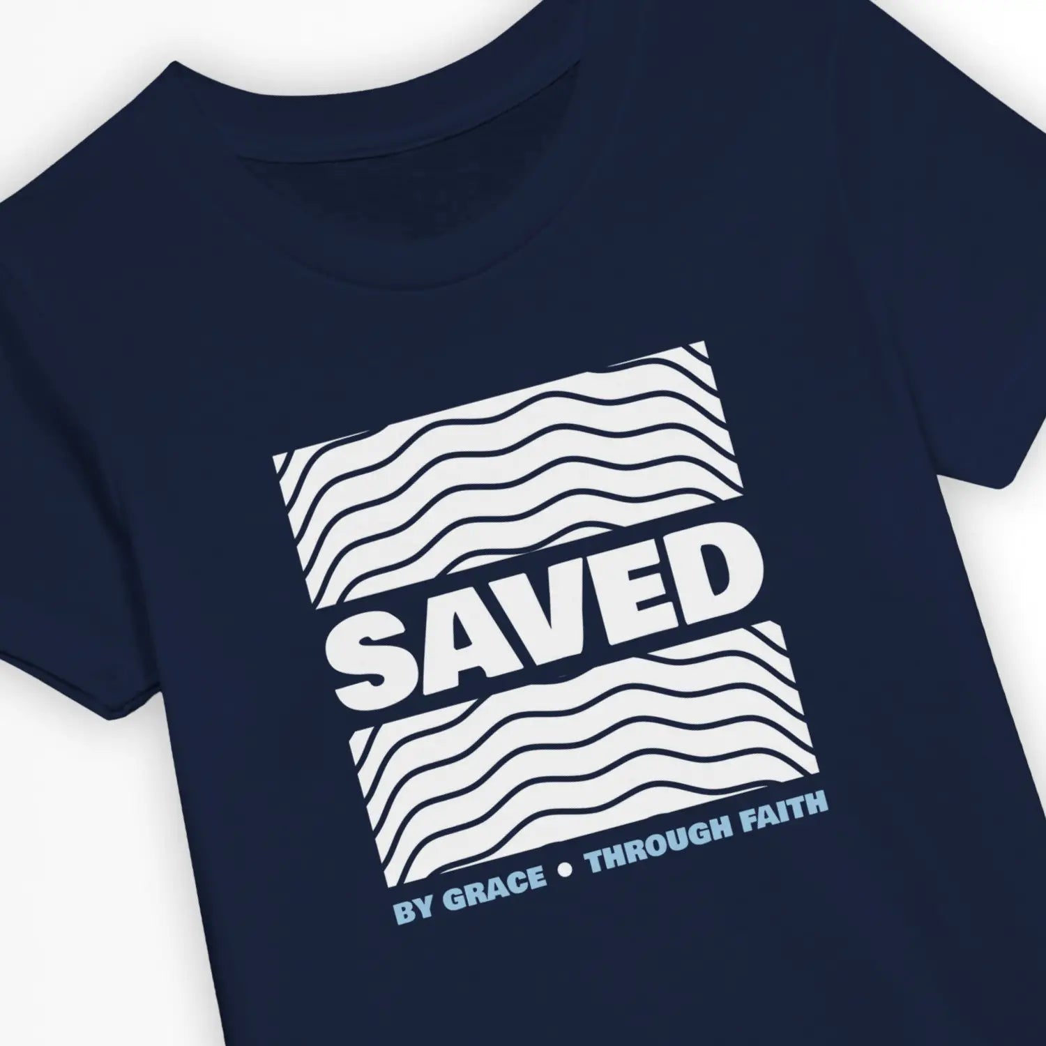 Saved (By Grace Through Faith) – Kids' Christian T-Shirt designed by 3rd Day Christian Clothing.