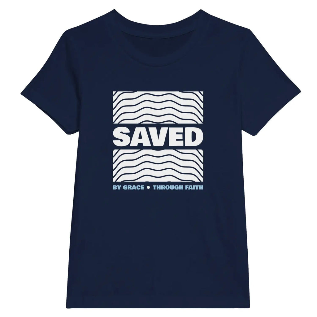 Saved (By Grace Through Faith) – Kids' Christian T-Shirt designed by 3rd Day Christian Clothing.