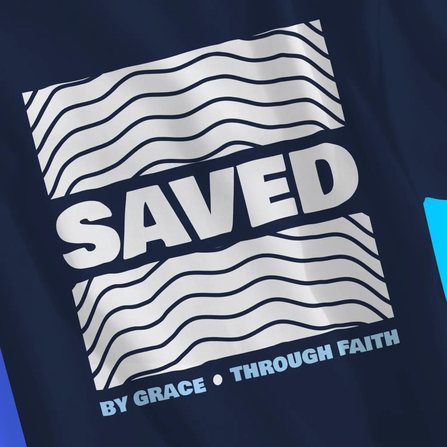 Saved (By Grace Through Faith) | Premium Unisex Christian T-Shirt designed by 3rd Day Christian Clothing.