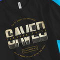 Saved (Ephesians 2:8-9) – Unisex Christian T-Shirt designed by 3rd Day Christian Clothing.