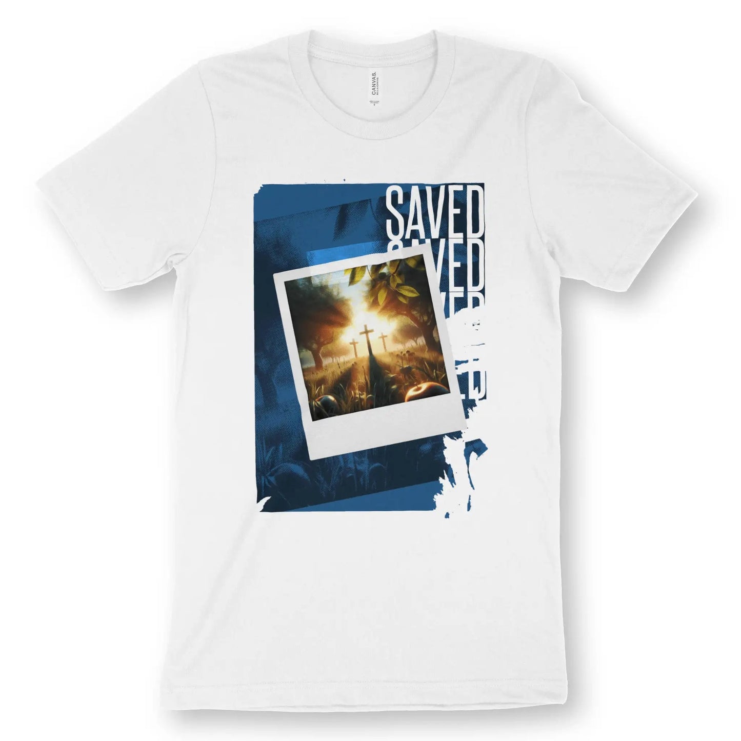 Saved (Photographic) 2.0 | Premium Unisex Christian T-Shirt designed by 3rd Day Christian Clothing.