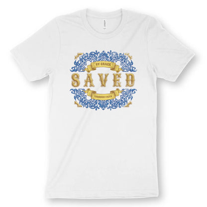 Saved (Stylish) | Premium Unisex Christian T-Shirt designed by 3rd Day Christian Clothing.