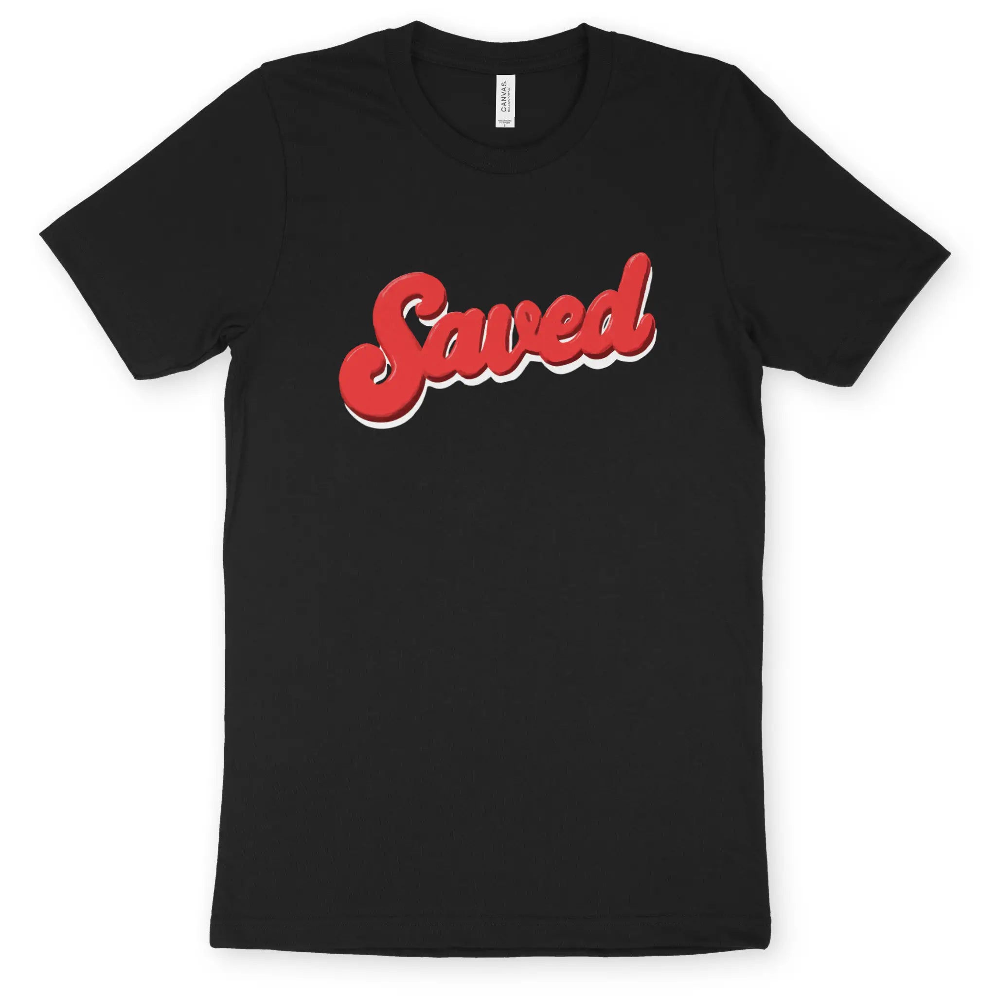 Saved (3D Script) – Unisex Christian T-Shirt