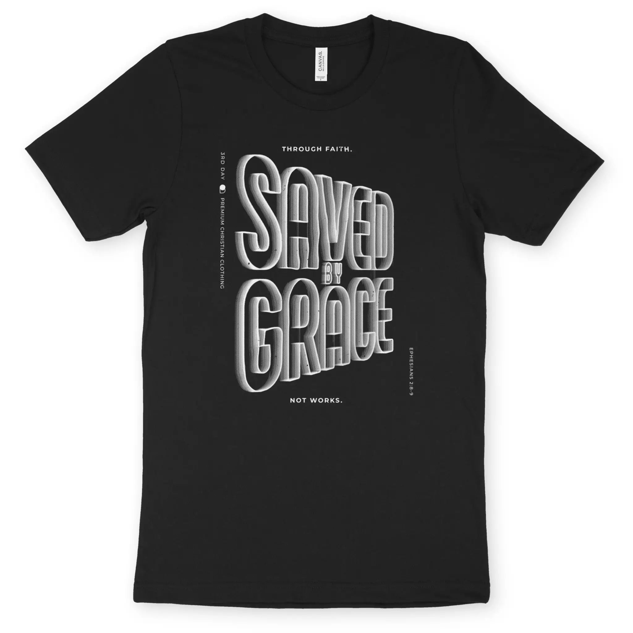 Saved By Grace (Light Echo) 2.0 – Unisex Christian T-Shirt designed by 3rd Day Christian Clothing.