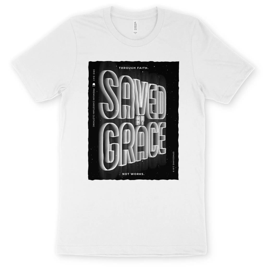 Saved By Grace (Light Echo) – Unisex Christian T-Shirt designed by 3rd Day Christian Clothing.