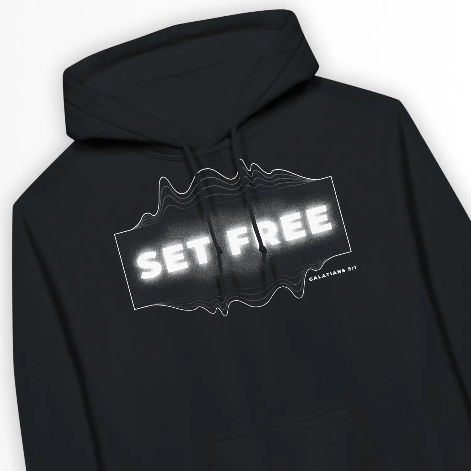 Set Free (Galatians 5:1) – Unisex Christian Hoodie designed by 3rd Day Christian Clothing.