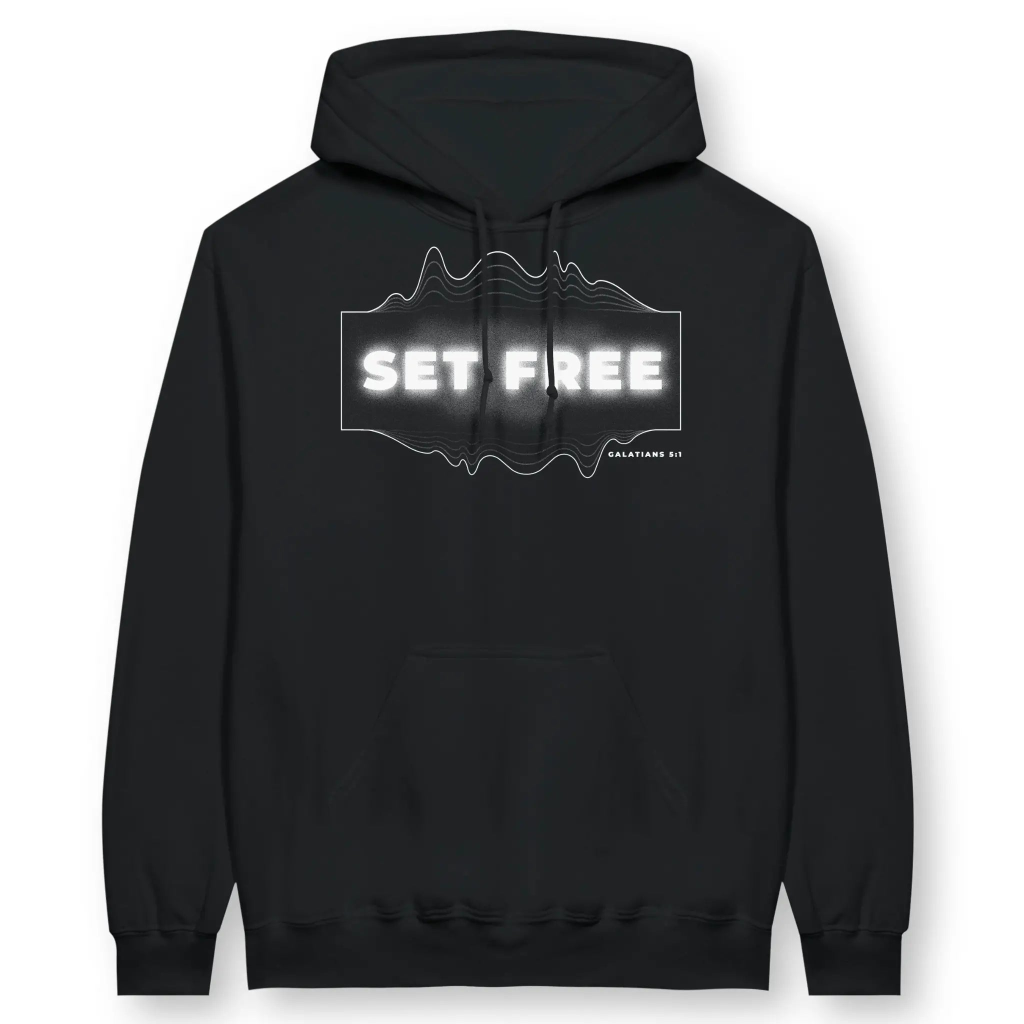 Set Free (Galatians 5:1) – Unisex Christian Hoodie designed by 3rd Day Christian Clothing.