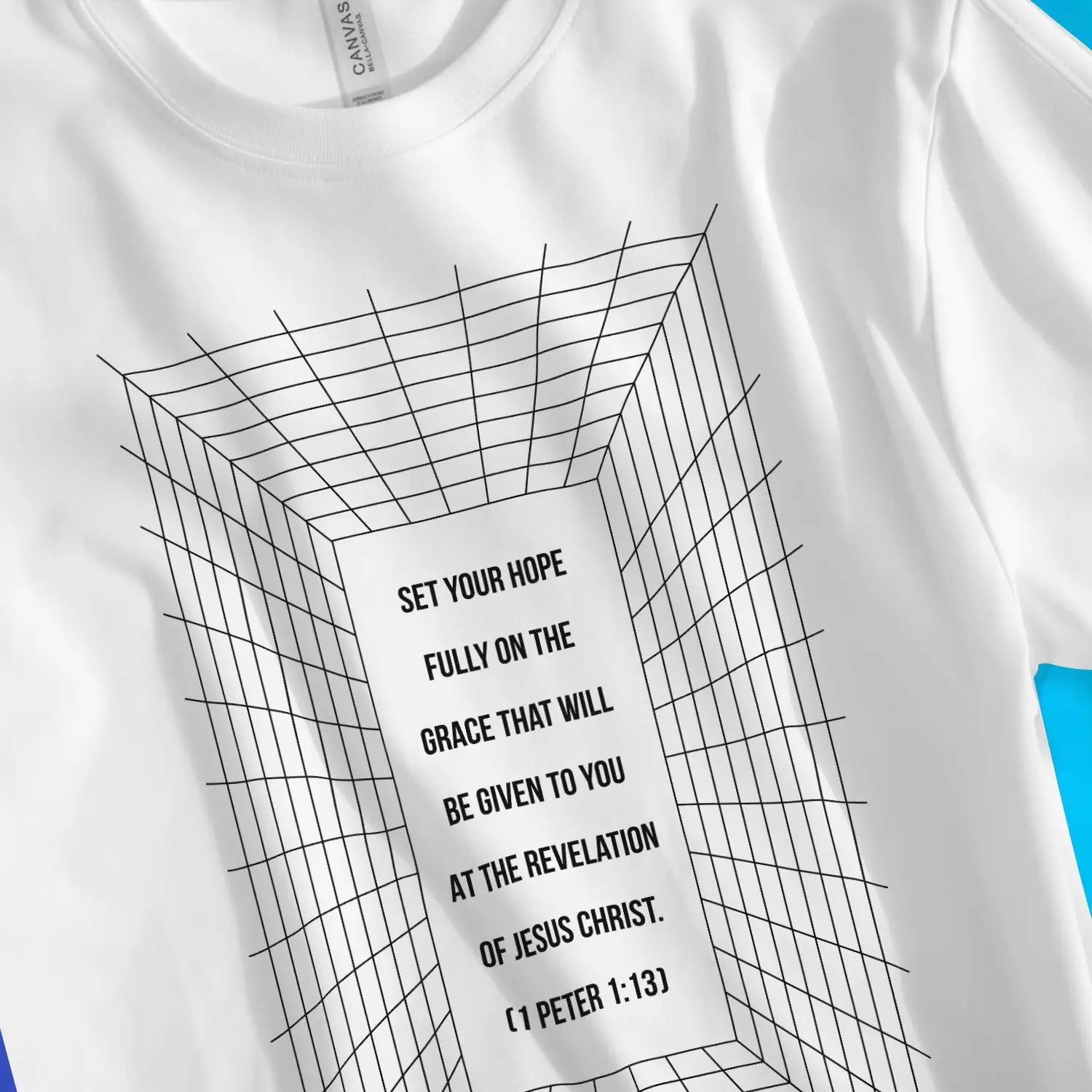 Set Your Hope (1 Peter 1:13) – Unisex Christian T-Shirt designed by 3rd Day Christian Clothing.