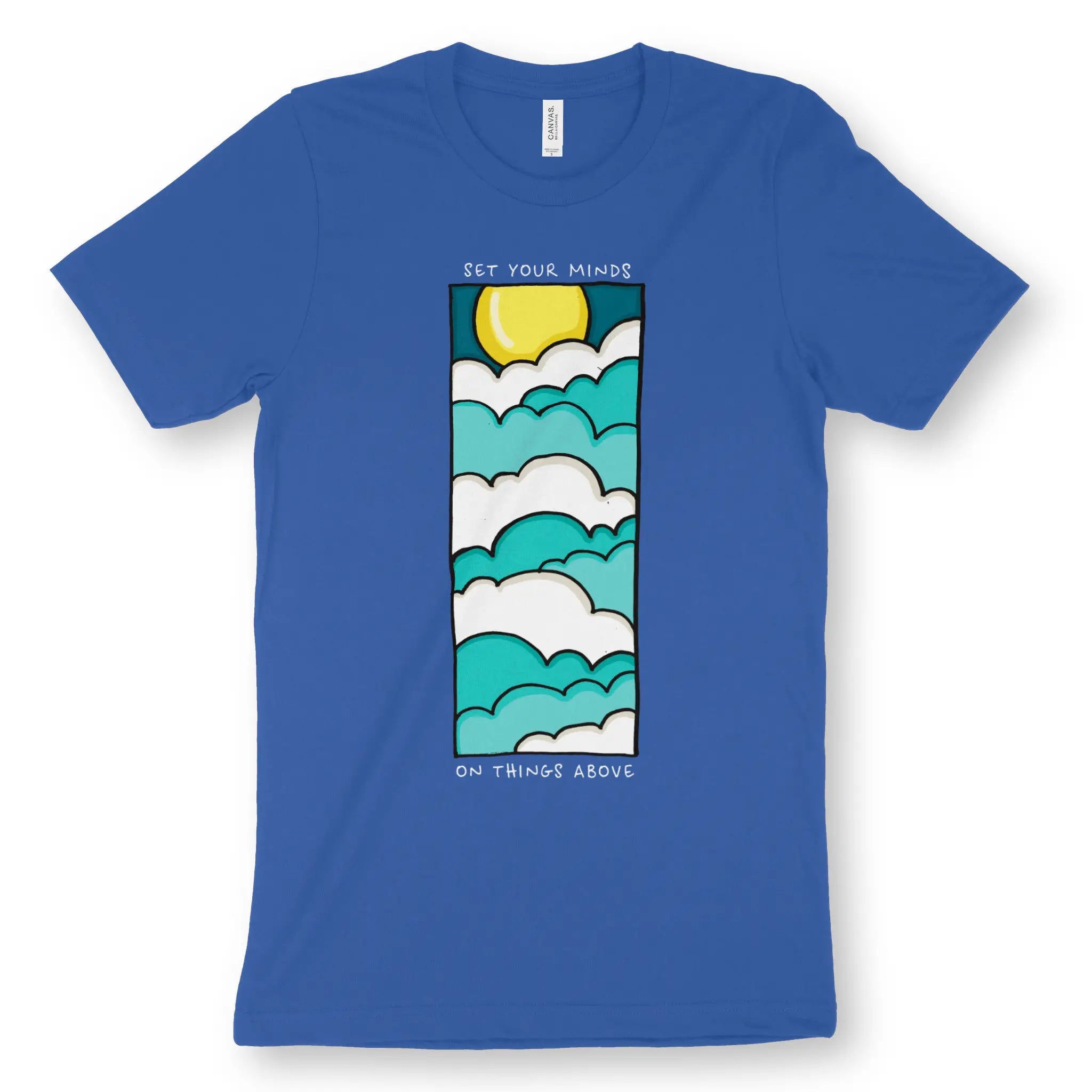 Set Your Minds On Things Above – Unisex Christian T-Shirt designed by 3rd Day Christian Clothing.