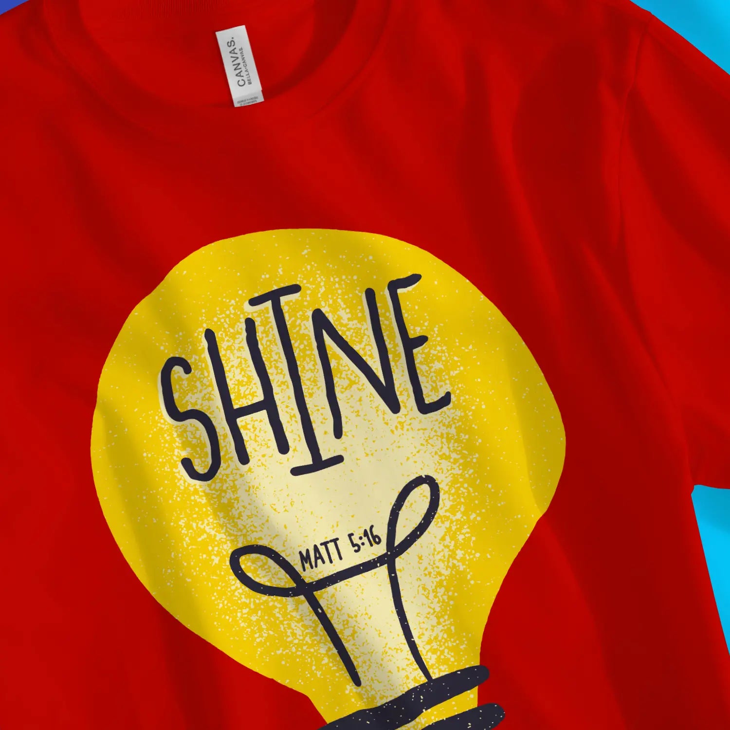 SHINE (Matt 5:16) – Unisex Christian T-Shirt designed by 3rd Day Christian Clothing.