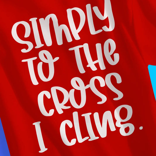 Simply To The Cross I Cling | Premium Unisex Christian T-Shirt designed by 3rd Day Christian Clothing.