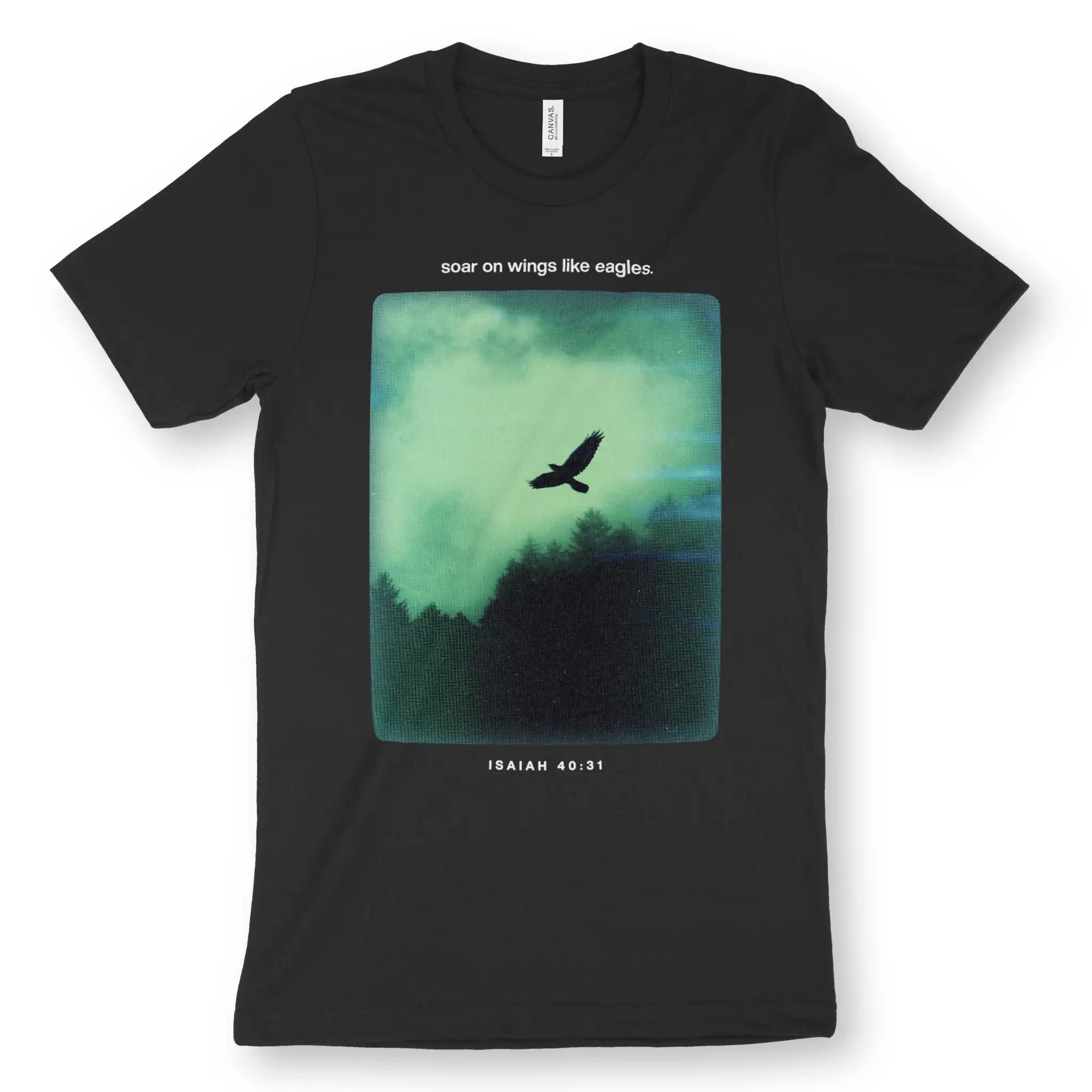 Soar On Wings Like Eagles – Unisex Christian T-Shirt designed by 3rd Day Christian Clothing.