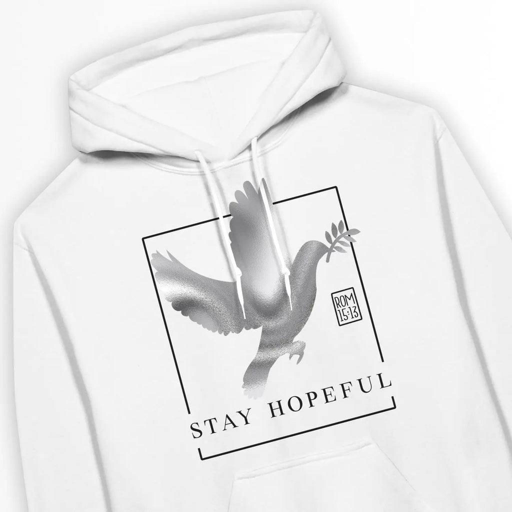 Stay Hopeful (Rom 15:13) – Unisex Christian Hoodie designed by 3rd Day Christian Clothing.