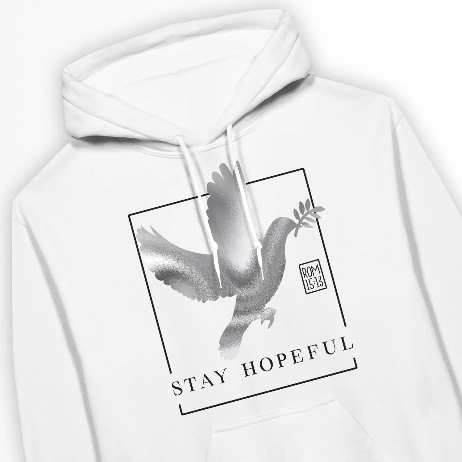 Stay Hopeful (Rom 15:13) – Unisex Christian Hoodie designed by 3rd Day Christian Clothing.