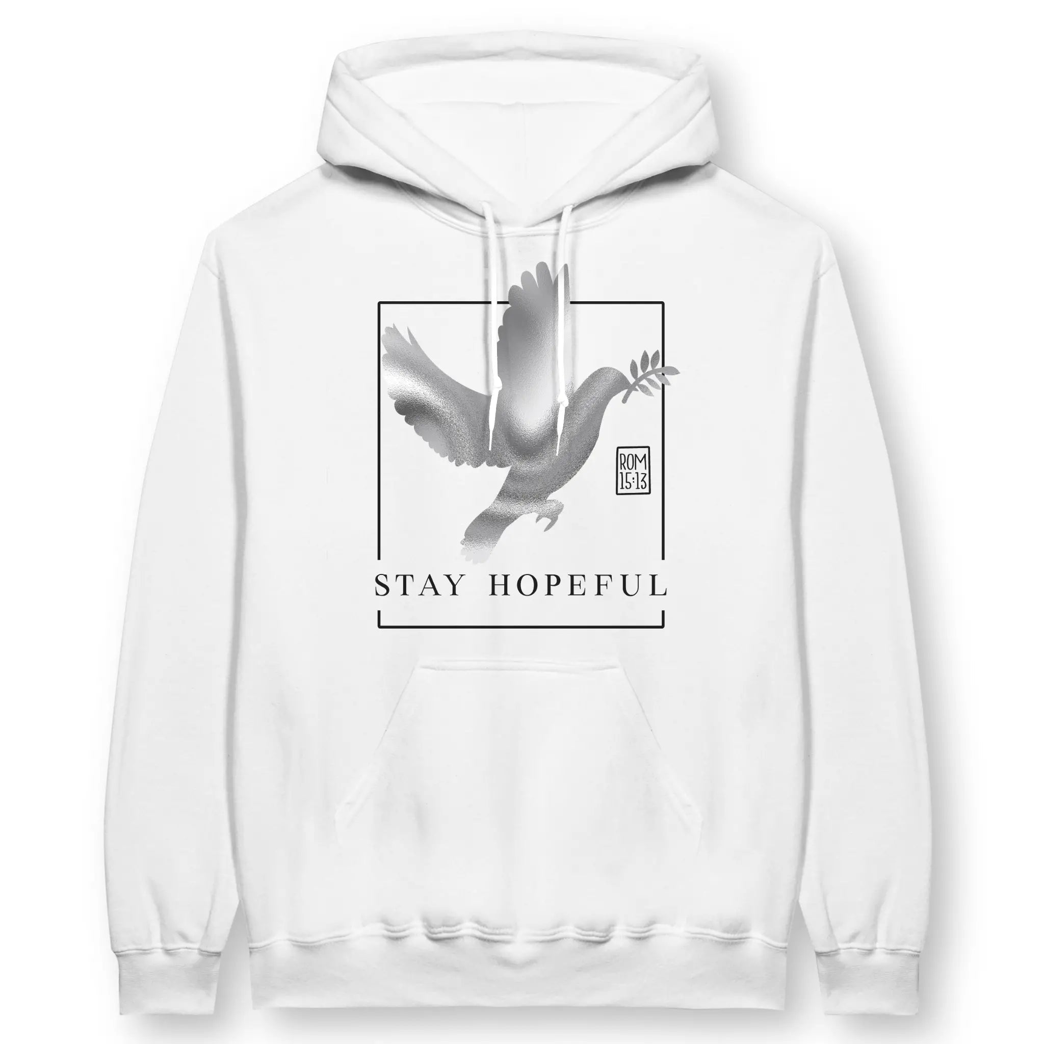 Stay Hopeful (Rom 15:13) – Unisex Christian Hoodie designed by 3rd Day Christian Clothing.